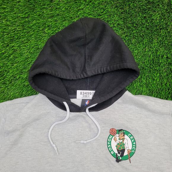 Boston Celtics Hoodie Medium 21x26 Colorblock Baggy Cropped - Picture 8 of 13